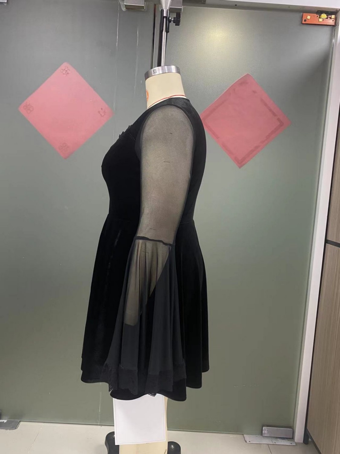 Plus Size Womens Retro Gothic A-line Dress With Flared Sleeves